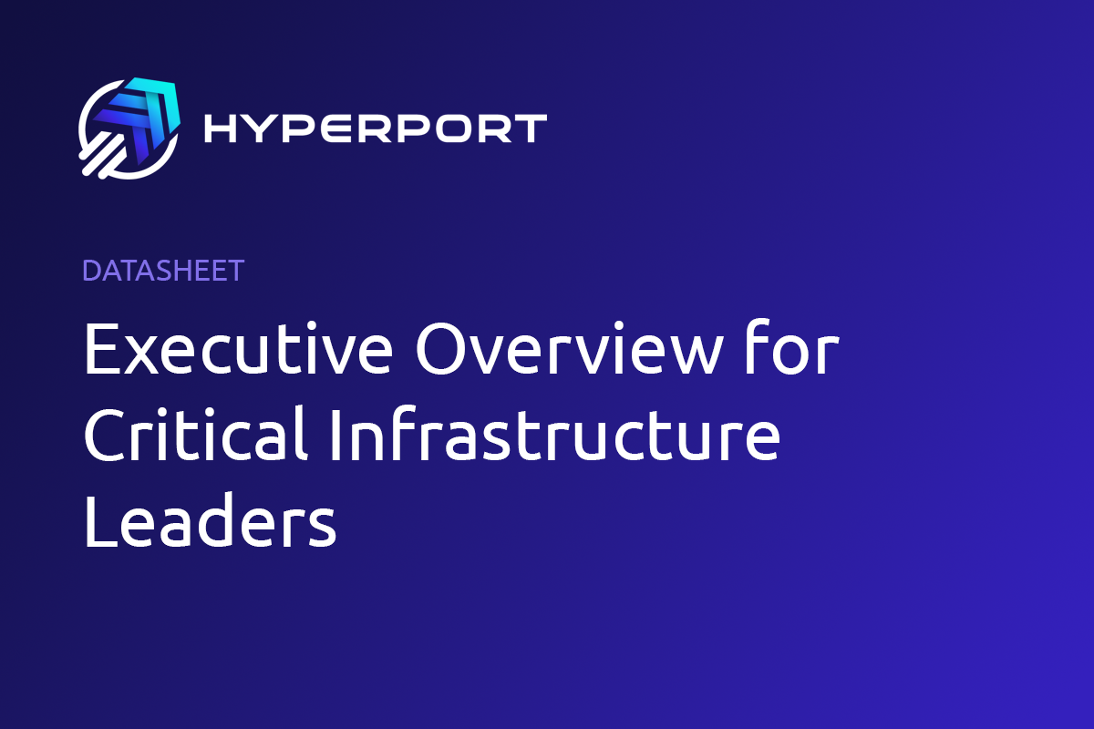 Hyperport executive overview cover for critical infrastructure